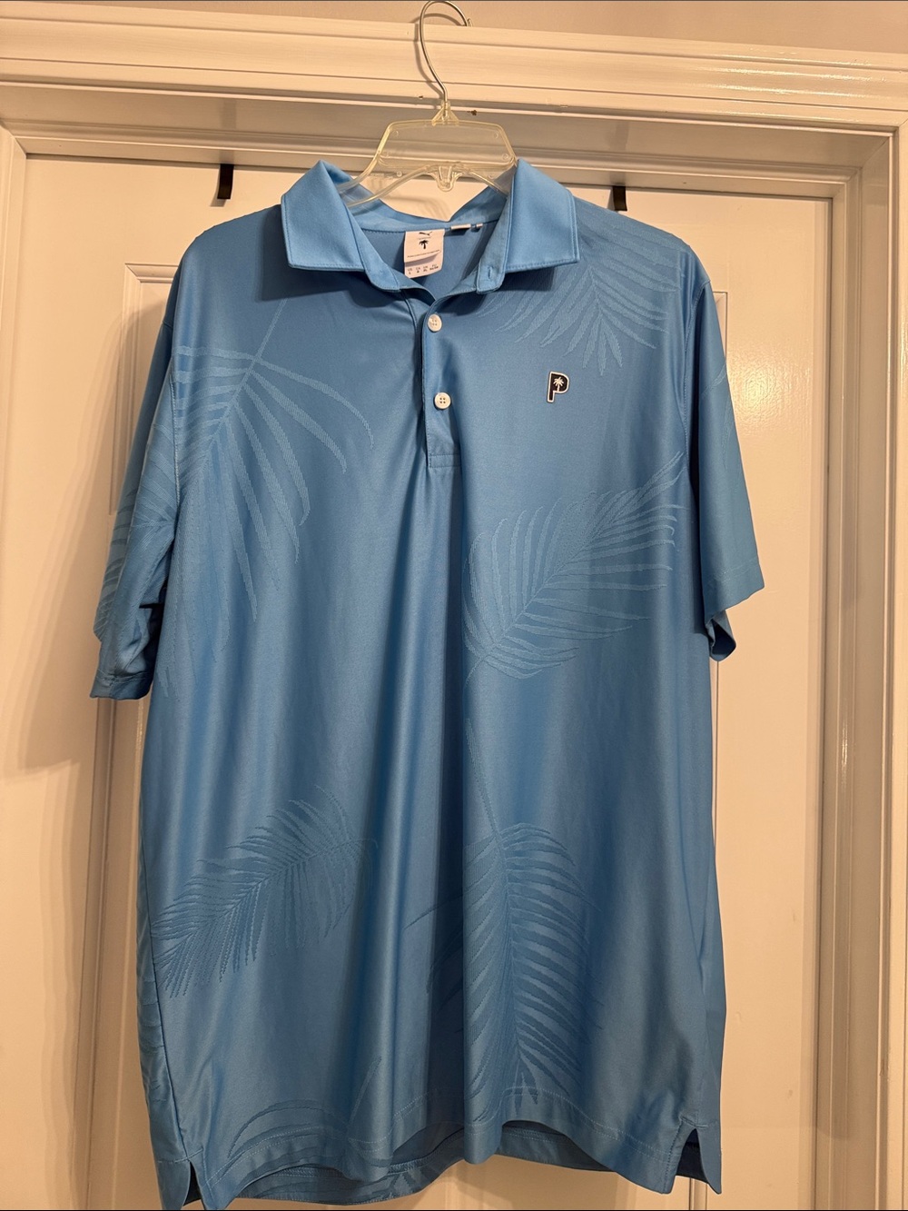 Puma Men’s Light Blue polo Shirt size large